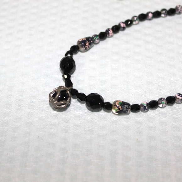 Women's H/M Black & Black/Pink Beaded Necklace - Picture 6 of 16